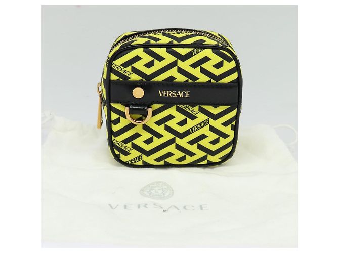 Pochette VERSACE PVC Giallo Oro Auth bs26250 D'oro - vista 12