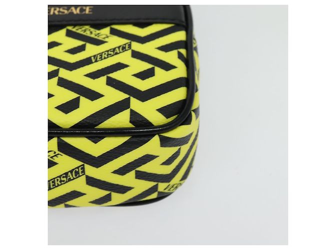 Pochette VERSACE PVC Giallo Oro Auth bs26250 D'oro - vista 14