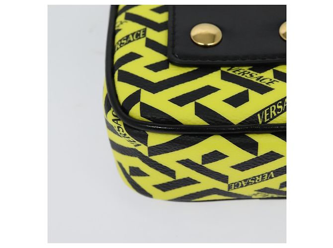Pochette VERSACE PVC Giallo Oro Auth bs26250 D'oro - vista 15