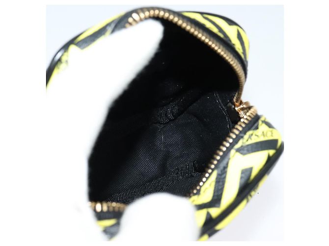 Pochette VERSACE PVC Giallo Oro Auth bs26250 D'oro - vista 17