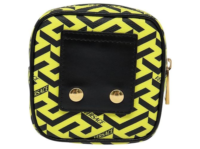 Pochette VERSACE PVC Giallo Oro Auth bs26250 D'oro - vista 2