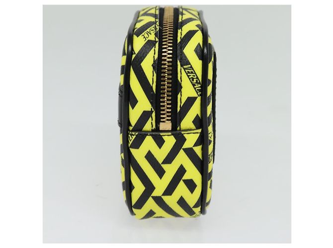 Pochette VERSACE PVC Giallo Oro Auth bs26250 D'oro - vista 4
