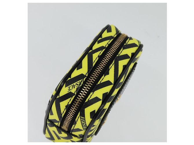 Pochette VERSACE PVC Giallo Oro Auth bs26250 D'oro - vista 5