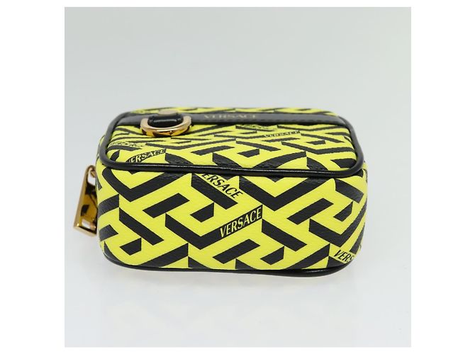 Pochette VERSACE PVC Giallo Oro Auth bs26250 D'oro - vista 6
