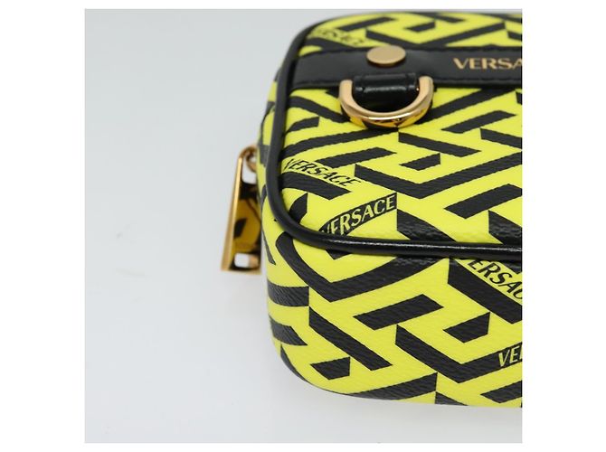 Pochette VERSACE PVC Giallo Oro Auth bs26250 D'oro - vista 7