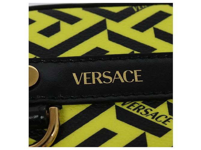 Pochette VERSACE PVC Giallo Oro Auth bs26250 D'oro - vista 8