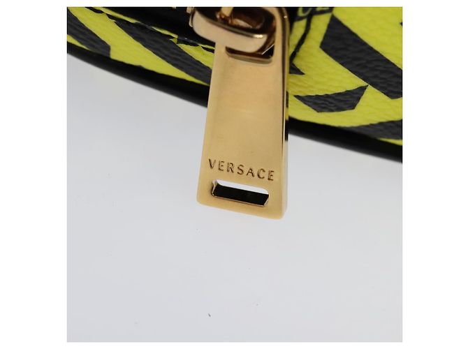 Pochette VERSACE PVC Giallo Oro Auth bs26250 D'oro - vista 9