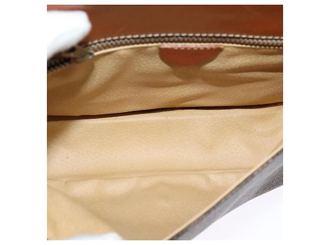 Céline Borsa a spalla in tela Macadam CELINE in pelle PVC marrone oro Auth 126035 D'oro - vista 10