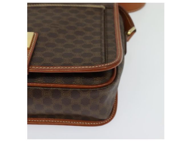 Céline Borsa a spalla in tela Macadam CELINE in pelle PVC marrone oro Auth 126035 D'oro - vista 15
