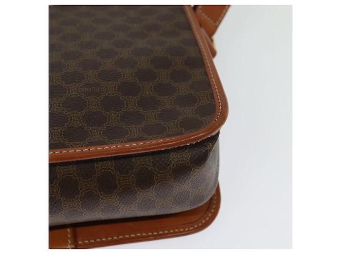 Céline Borsa a spalla in tela Macadam CELINE in pelle PVC marrone oro Auth 126035 D'oro - vista 17