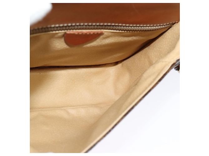 Céline Borsa a spalla in tela Macadam CELINE in pelle PVC marrone oro Auth 126035 D'oro - vista 20