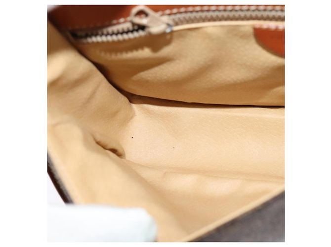 Céline Borsa a spalla in tela Macadam CELINE in pelle PVC marrone oro Auth 126035 D'oro - vista 21