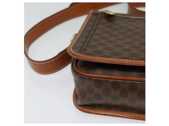 Céline Borsa a spalla in tela Macadam CELINE in pelle PVC marrone oro Auth 126035 D'oro - vista 8