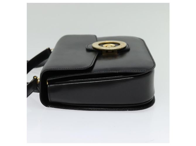 Edge Céline Borsa a mano CELINE in pelle 2 vie nera e oro Auth 125900 Nero D'oro - vista 3