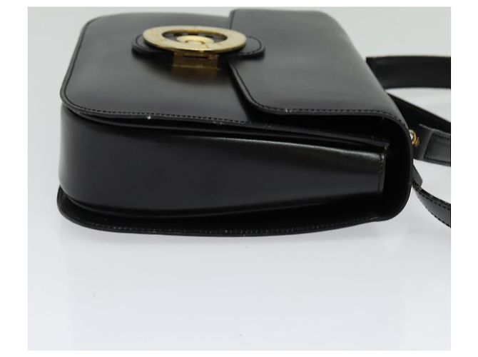 Edge Céline Borsa a mano CELINE in pelle 2 vie nera e oro Auth 125900 Nero D'oro - vista 4
