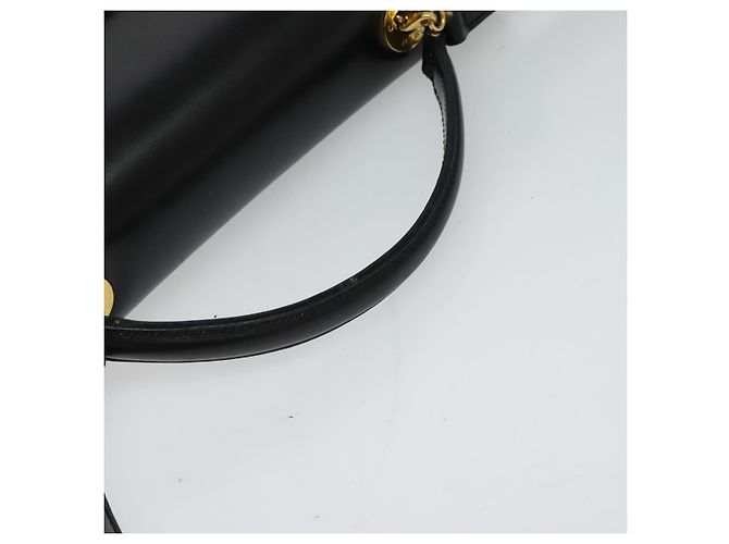 Edge Céline Borsa a mano CELINE in pelle 2 vie nera e oro Auth 125900 Nero D'oro - vista 7