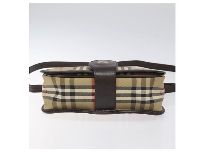 Autre Marque Borsa a spalla Burberrys Nova Check in tela beige oro Auth am8546 D'oro - vista 5