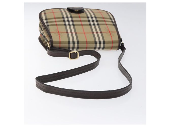 Autre Marque Borsa a spalla Burberrys Nova Check in tela beige oro Auth am8546 D'oro - vista 7