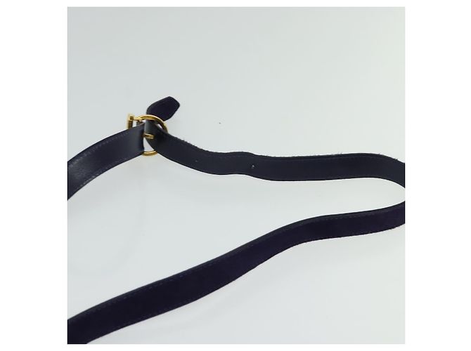 Borsa a Spalla Gancini in Camoscio Viola e Oro Auth 126056 di Salvatore Ferragamo D'oro Porpora - vista 8