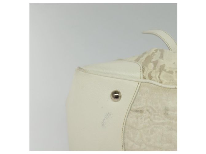 Borsa a Spalla PRADA in Tela Argento Bianco Auth fm4672 - vista 14