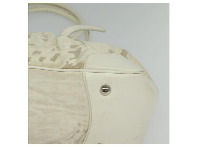 Borsa a Spalla PRADA in Tela Argento Bianco Auth fm4672 - vista 15