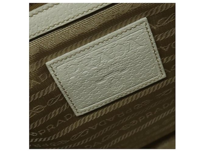 Borsa a Spalla PRADA in Tela Argento Bianco Auth fm4672 - vista 19