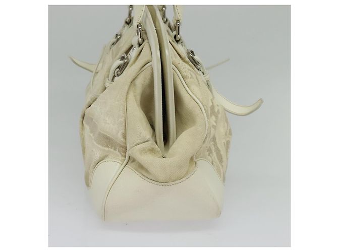 Borsa a Spalla PRADA in Tela Argento Bianco Auth fm4672 - vista 3