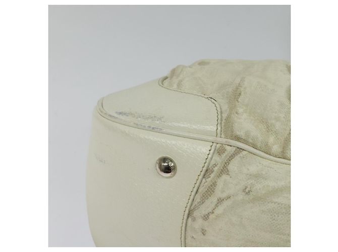 Borsa a Spalla PRADA in Tela Argento Bianco Auth fm4672 - vista 9