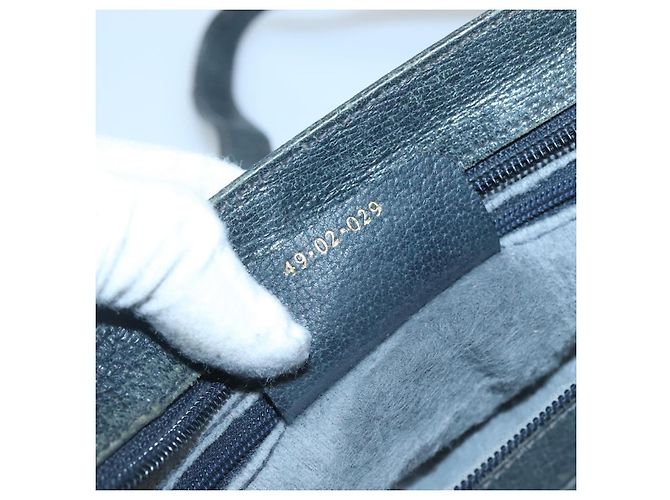 GUCCI GG Supreme Sherry Line Borsa a Spalla PVC Blu Navy Oro 49 02 029 Auth 125566 - vista 12