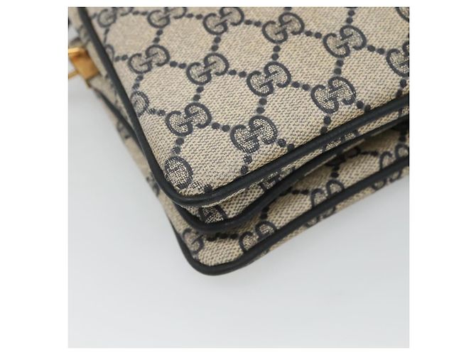 GUCCI GG Supreme Sherry Line Borsa a Spalla PVC Blu Navy Oro 49 02 029 Auth 125566 - vista 15