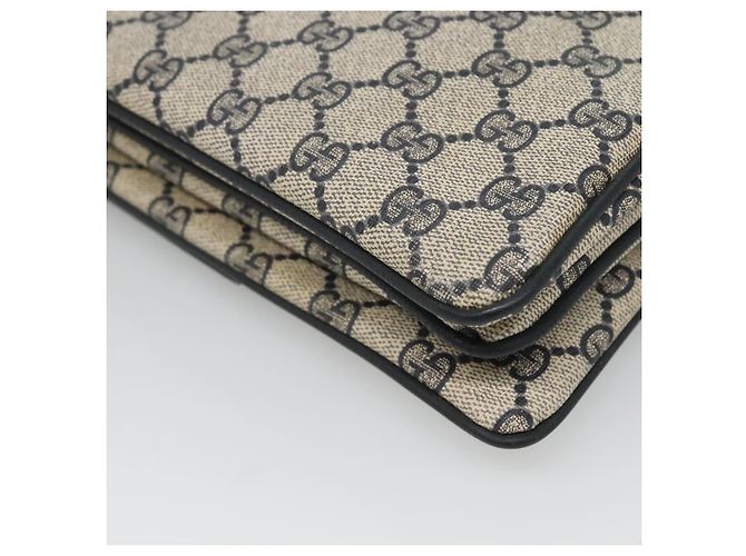 GUCCI GG Supreme Sherry Line Borsa a Spalla PVC Blu Navy Oro 49 02 029 Auth 125566 - vista 16