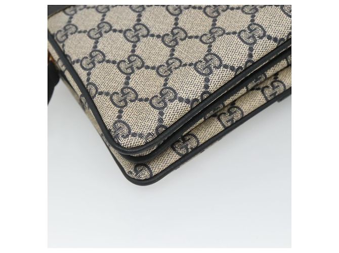 GUCCI GG Supreme Sherry Line Borsa a Spalla PVC Blu Navy Oro 49 02 029 Auth 125566 - vista 17