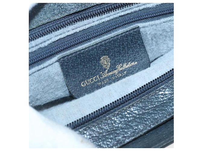 GUCCI GG Supreme Sherry Line Borsa a Spalla PVC Blu Navy Oro 49 02 029 Auth 125566 - vista 18