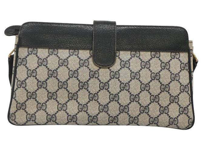 GUCCI GG Supreme Sherry Line Borsa a Spalla PVC Blu Navy Oro 49 02 029 Auth 125566 - vista 2