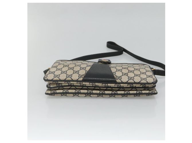 GUCCI GG Supreme Sherry Line Borsa a Spalla PVC Blu Navy Oro 49 02 029 Auth 125566 - vista 5