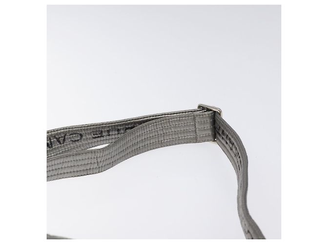 CHANEL Borsa a Spalla Illimitata in Nylon Argento CC Auth 123569 - vista 8