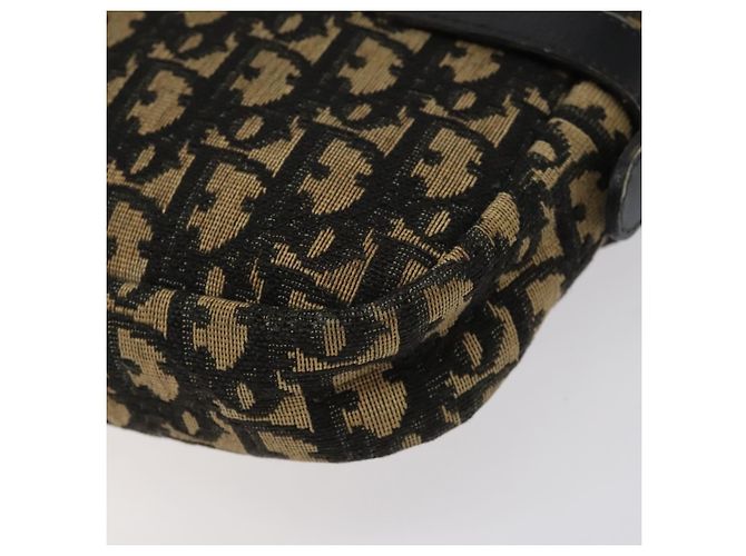 Borsa a spalla in tela Trotter Christian Dior nera e oro Auth 124679 Nero D'oro - vista 15