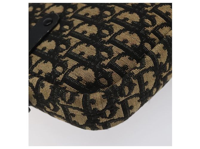 Borsa a spalla in tela Trotter Christian Dior nera e oro Auth 124679 Nero D'oro - vista 16