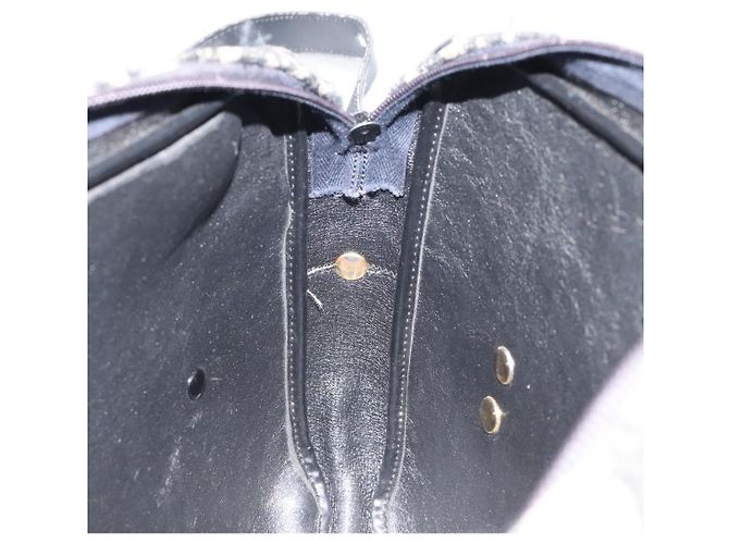 Borsa a spalla in tela Trotter Christian Dior nera e oro Auth 124679 Nero D'oro - vista 17