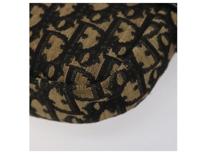 Borsa a spalla in tela Trotter Christian Dior nera e oro Auth 124679 Nero D'oro - vista 9
