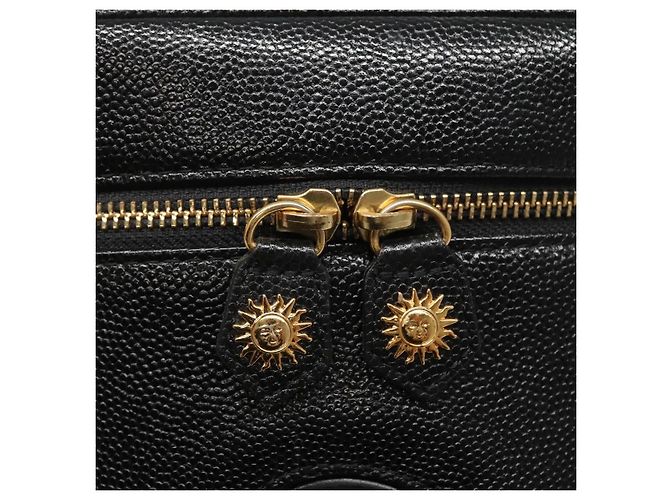 Borsa Vanity in pelle nera e oro VERSACE Auth bs26703 Nero D'oro - vista 10