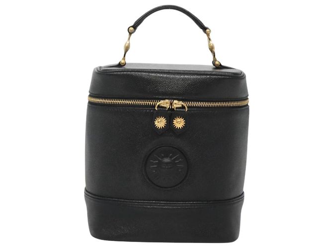 Borsa Vanity in pelle nera e oro VERSACE Auth bs26703 Nero D'oro - vista 13