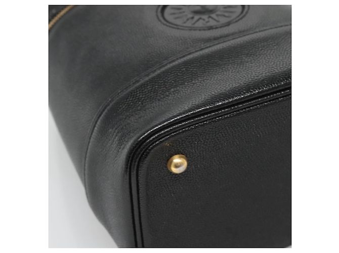Borsa Vanity in pelle nera e oro VERSACE Auth bs26703 Nero D'oro - vista 14