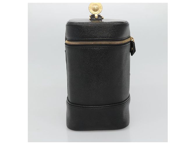 Borsa Vanity in pelle nera e oro VERSACE Auth bs26703 Nero D'oro - vista 3