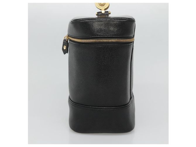 Borsa Vanity in pelle nera e oro VERSACE Auth bs26703 Nero D'oro - vista 4