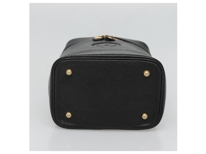Borsa Vanity in pelle nera e oro VERSACE Auth bs26703 Nero D'oro - vista 5