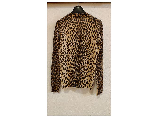 Dolce & Gabbana CARDIGÁN DE CACHEMIRA CON ESTAMPADO DE LEOPARDO DOLCE&GABBANA. Multicolor - vista 3