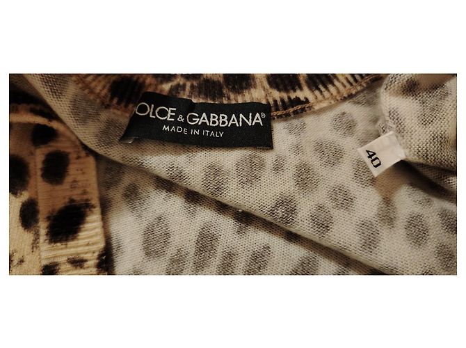 Dolce & Gabbana CARDIGÁN DE CACHEMIRA CON ESTAMPADO DE LEOPARDO DOLCE&GABBANA. Multicolor - vista 4