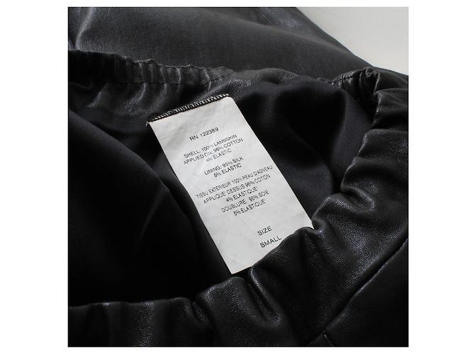 Pantalones Carrot de Cuero The Row Negro - vista 8