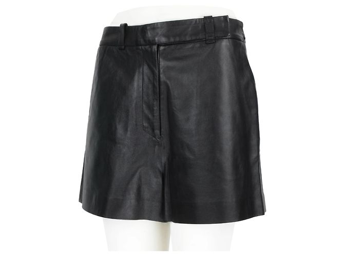 Pantalones cortos de cuero Proenza Schouler Negro - vista 2